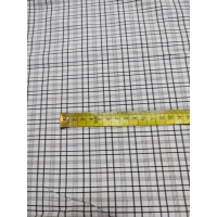 Tkanina bawełniana KRATECZKA szara koszulowa - KUPON 1,90x146